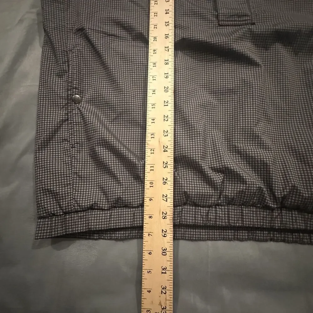 DryJoys FootJoy Vest Mens XL Houndstooth Golf Jacket Rain Wind Zipper Button